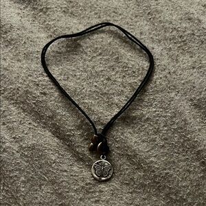 Alex and Ani Black Cord Bracelet with Butterfly Pendant